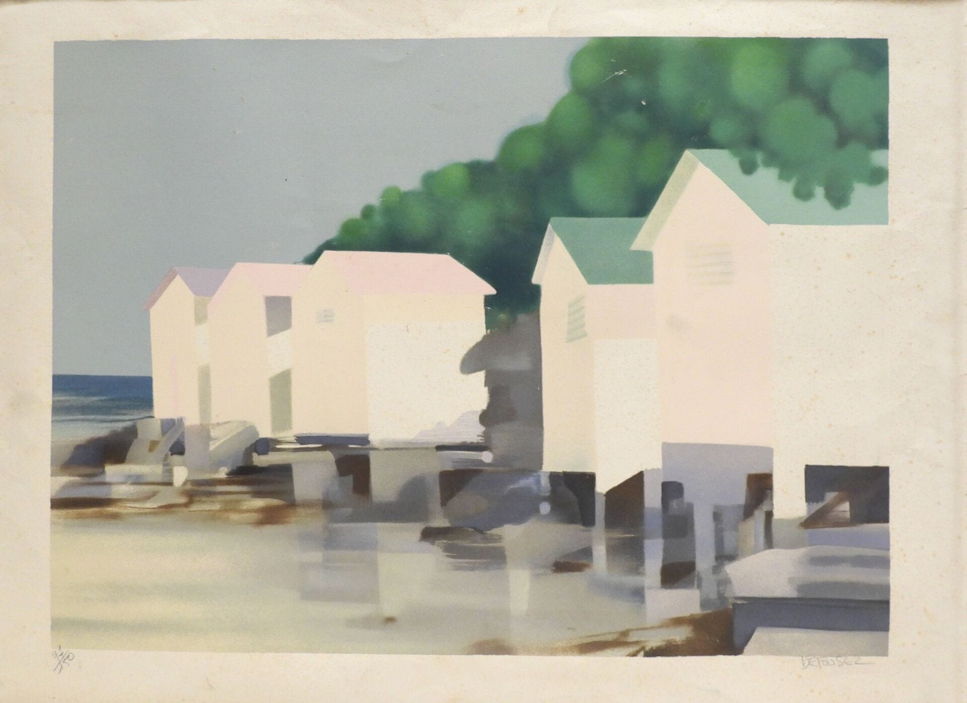 Freddy Defossez, Vers la plage, lithograph