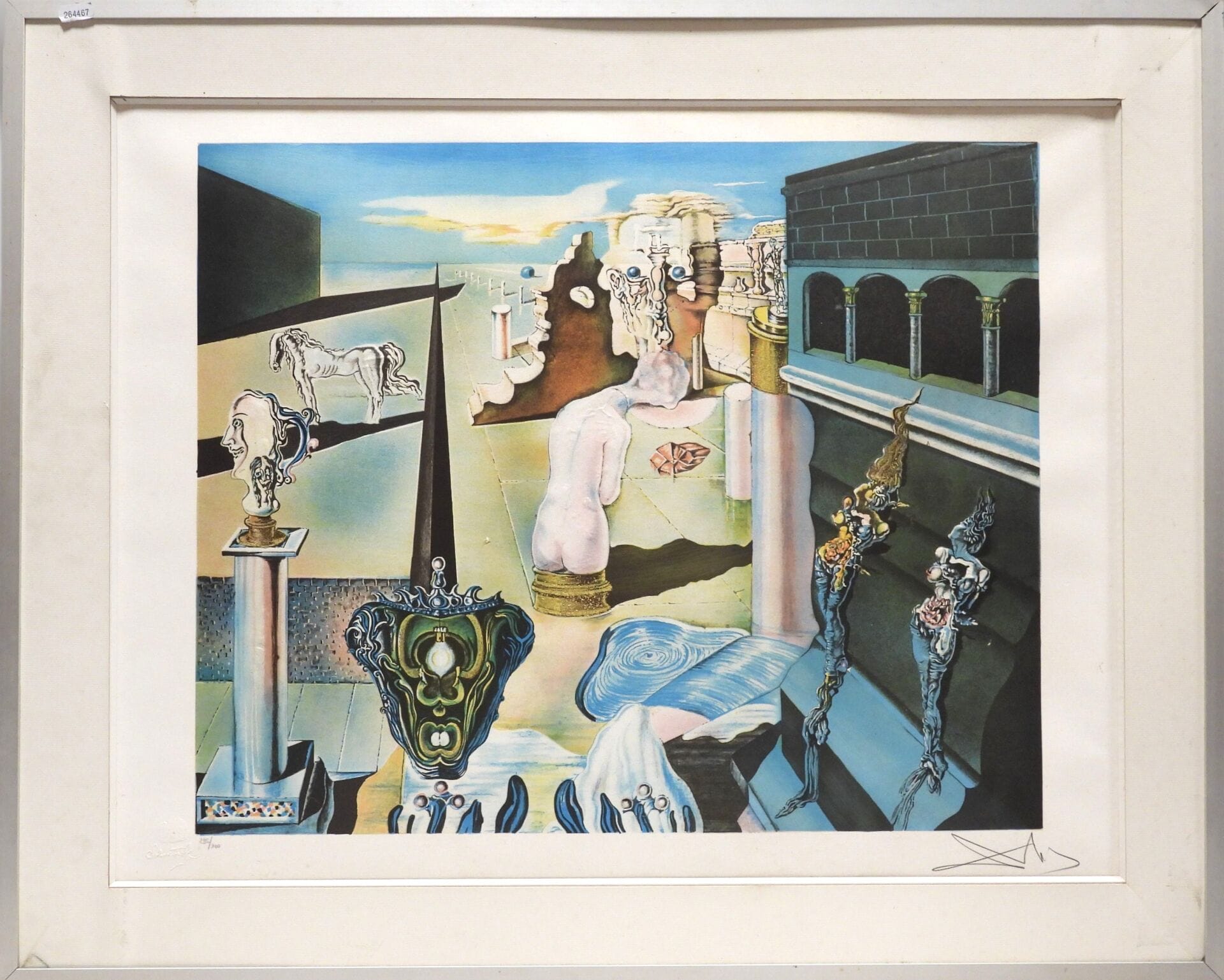 Salvador Dalí, L’homme invisible, lithograph