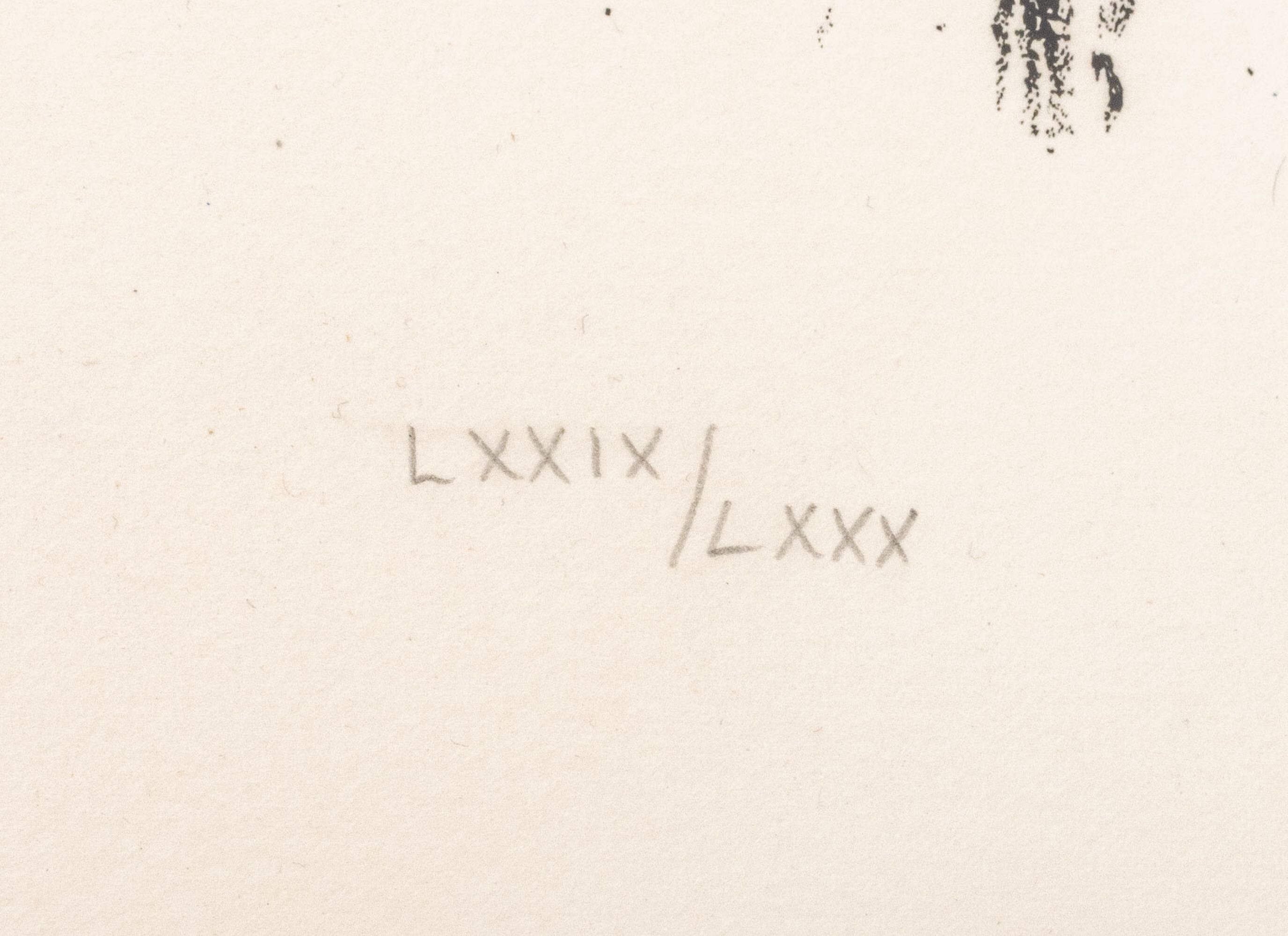 Lithograph IX — Roman numeral edition number LXXIX/LXXX at the lower left